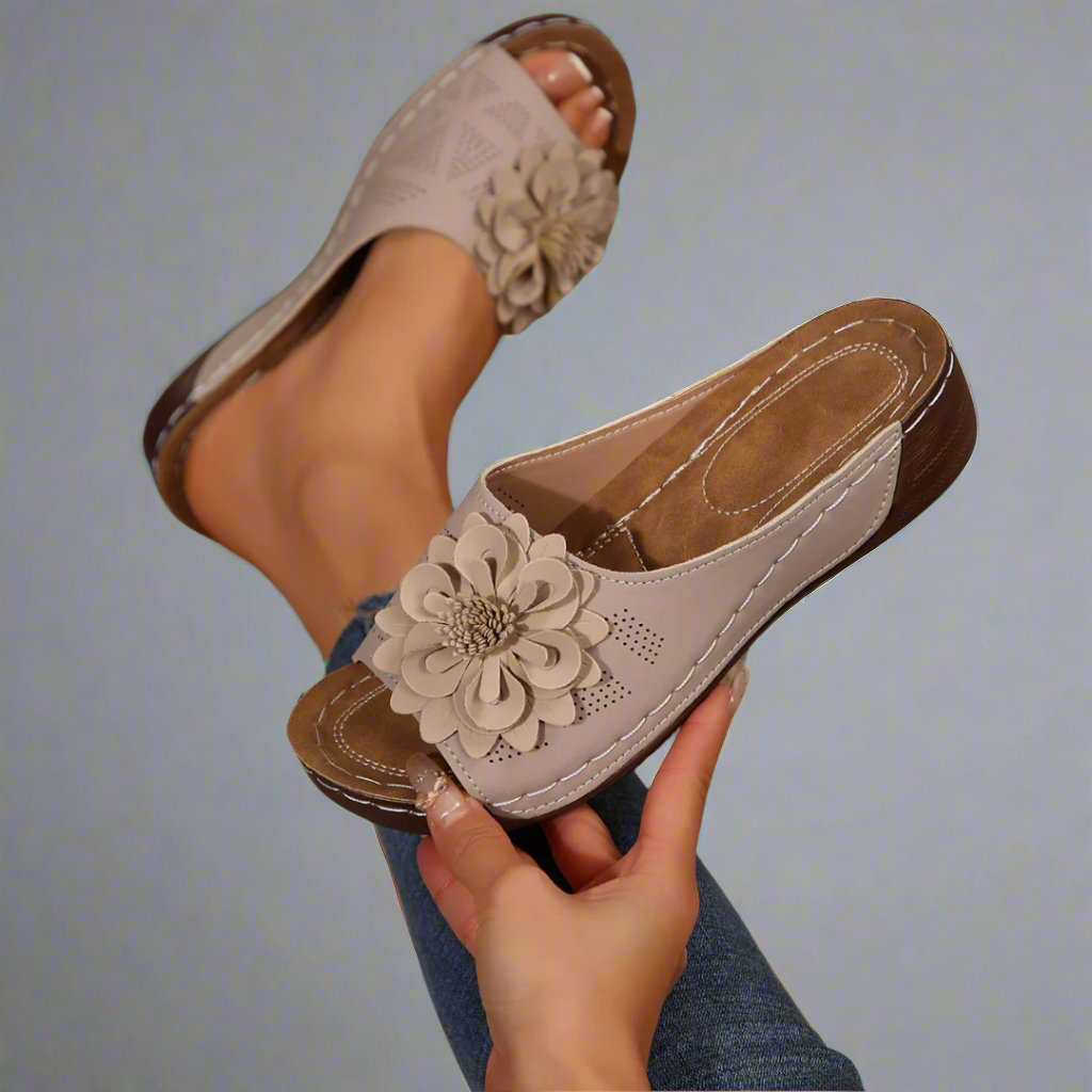 Lovaé™ | Elegante ortopædiske sandaler med blomstermønster