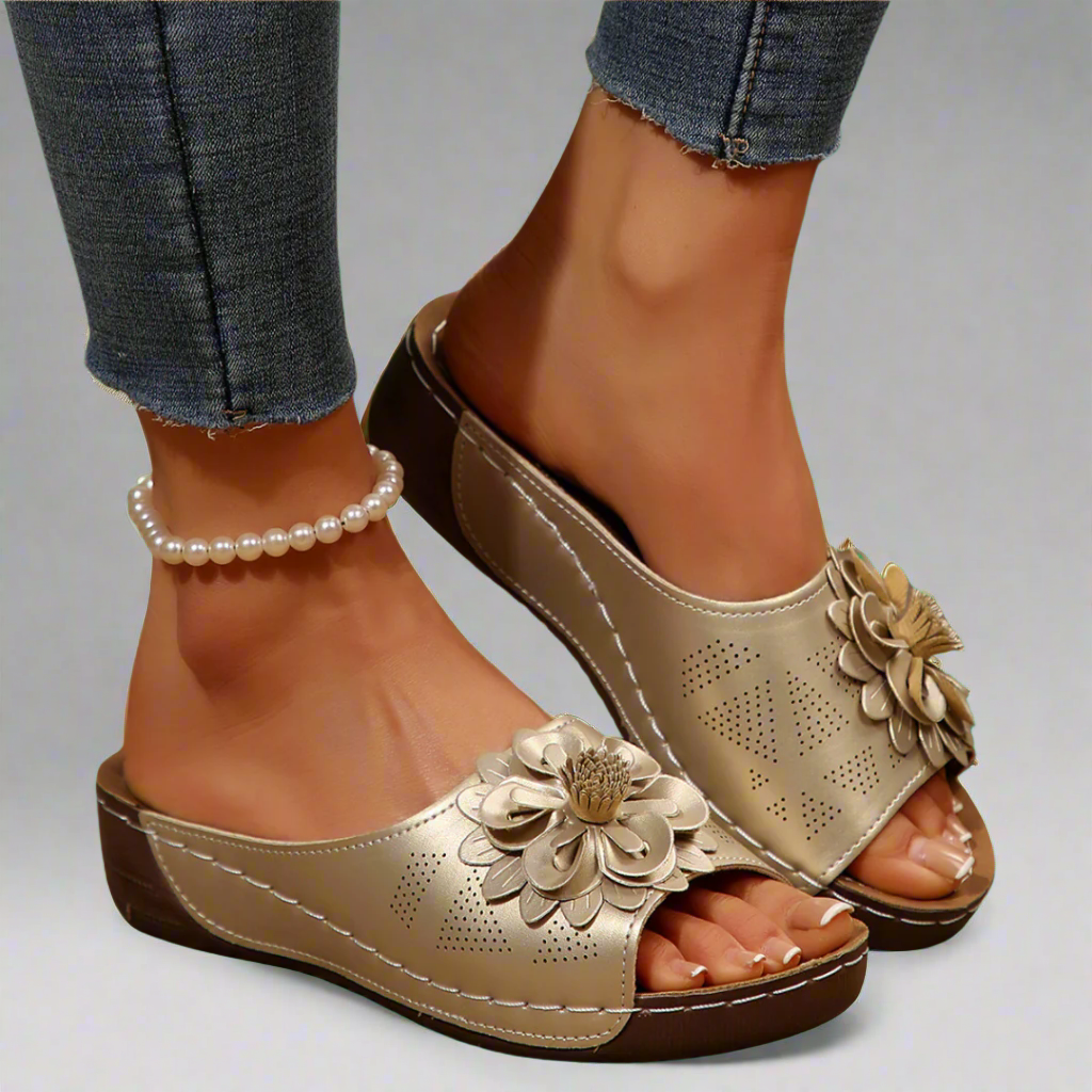 Lovaé™ | Elegante ortopædiske sandaler med blomstermønster