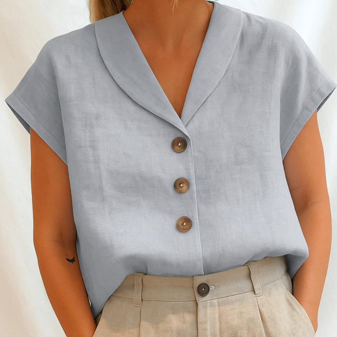 Lovaé™ | Elegant ensfarvet bluse