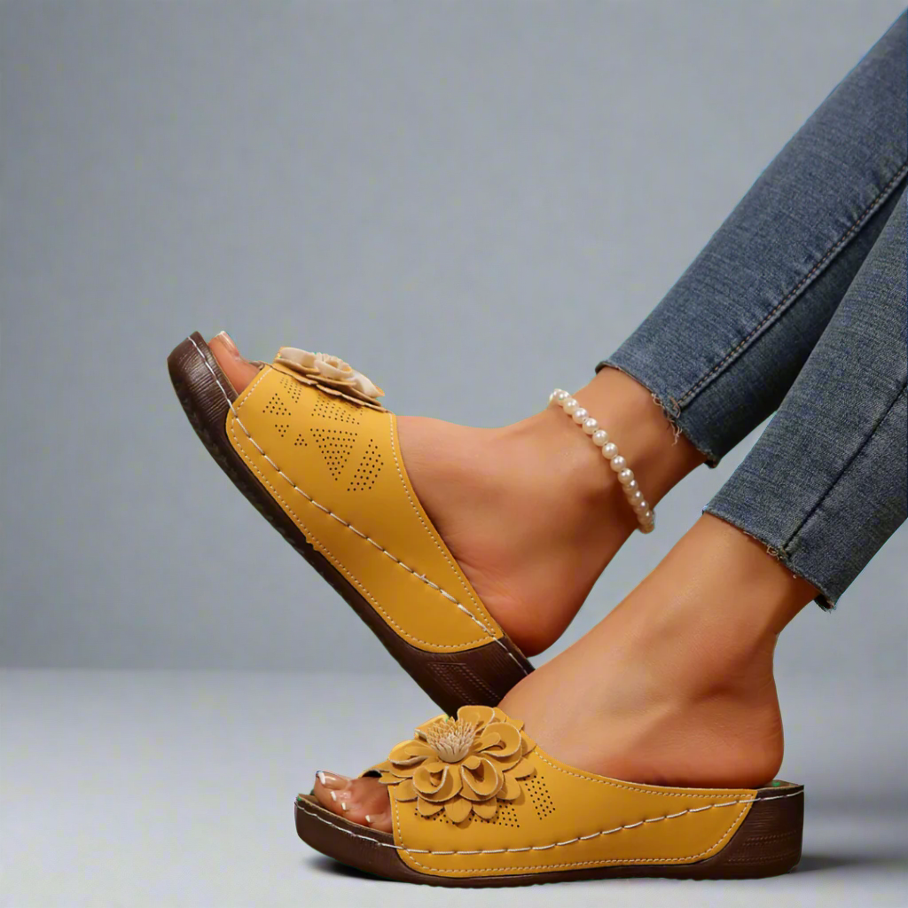 Lovaé™ | Elegante ortopædiske sandaler med blomstermønster