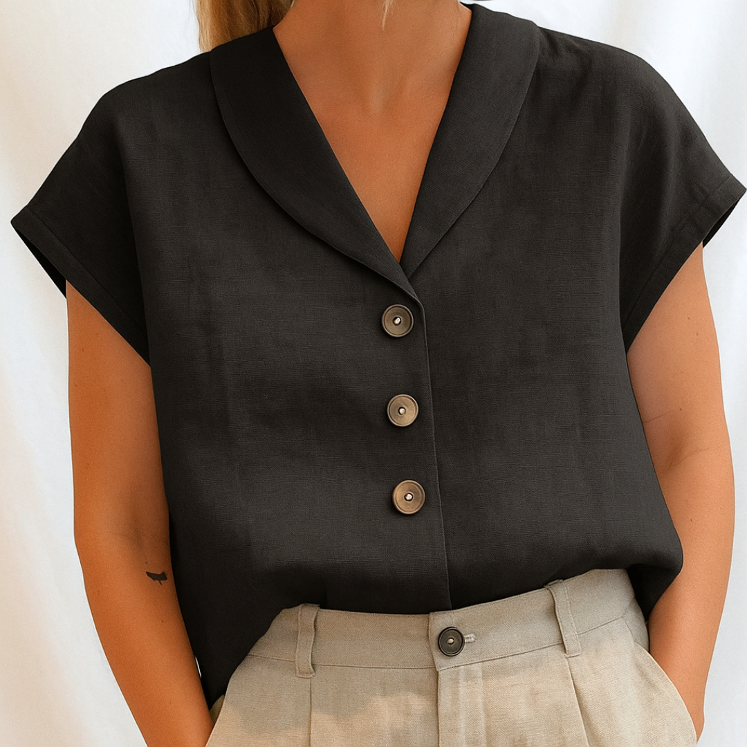 Lovaé™ | Elegant ensfarvet bluse
