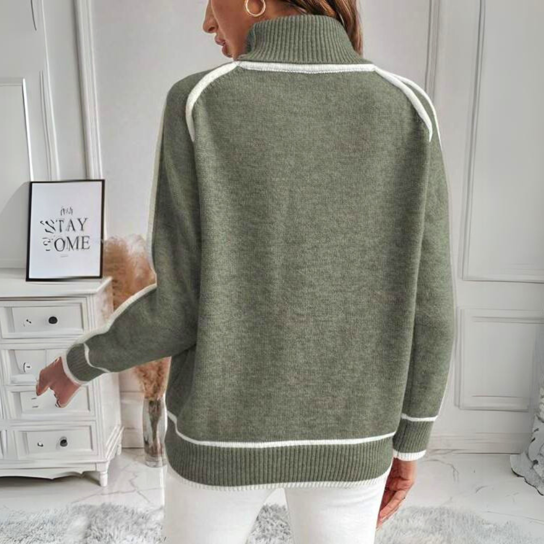 Lovaé™ | Luxuriöser olivgrüner Strickpullover