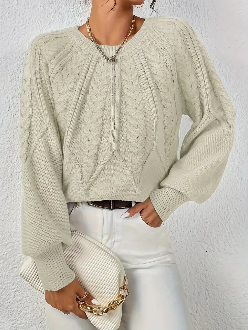 Lovaé™ | Casual Elegant Kabelstrik Sweater