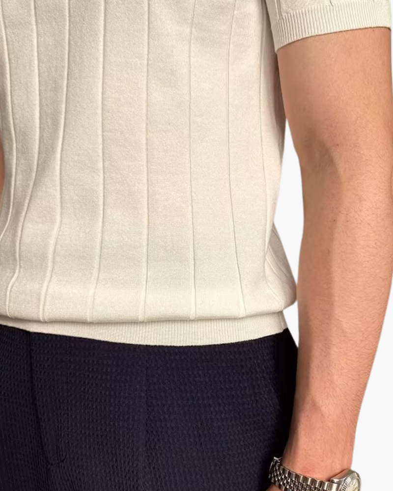 Lovaé™ ribbet bomuldspolo