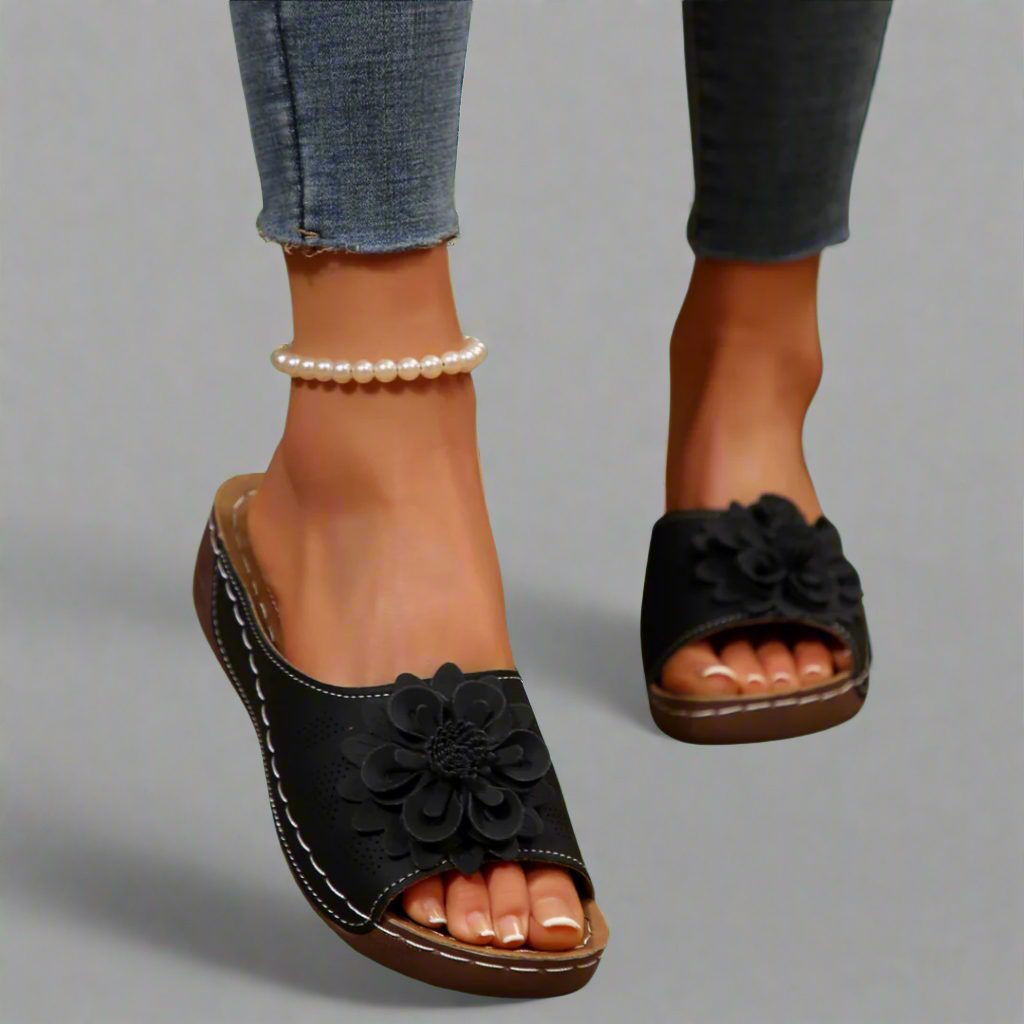 Lovaé™ | Elegante ortopædiske sandaler med blomstermønster