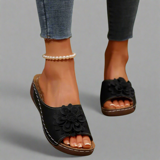 Lovaé™ | Elegante ortopædiske sandaler med blomstermønster