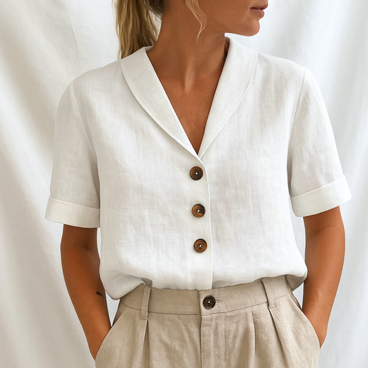 Lovaé™ | Elegant ensfarvet bluse