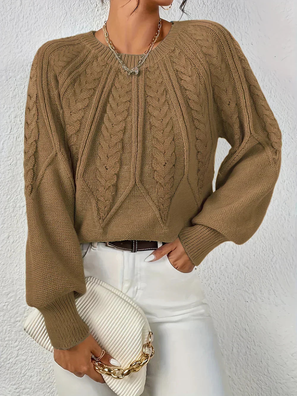 Lovaé™ | Casual Elegant Kabelstrik Sweater
