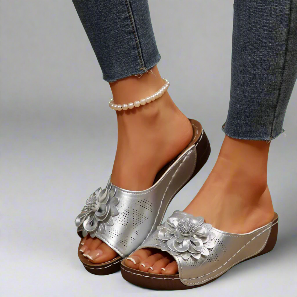 Lovaé™ | Elegante ortopædiske sandaler med blomstermønster