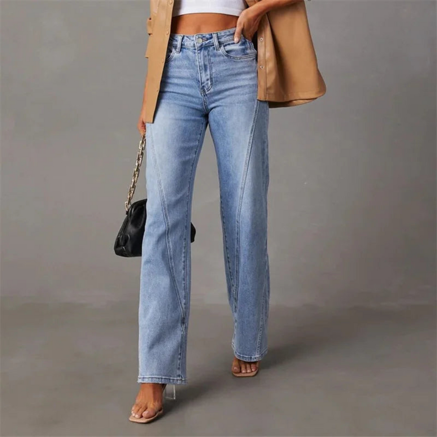 Lovaé™ | Stilfulde Højtaljede Wide-Leg Jeans