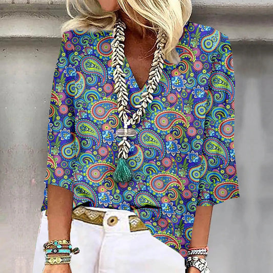 Lovaé™ | Vibrant Print Boho Bluse